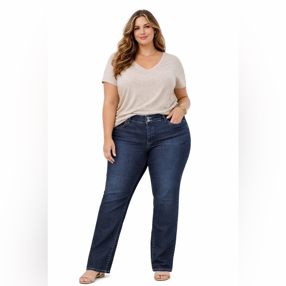 Lane Bryant Jeans Size 22 Long Dark Wash Stretch Denim Plus Size